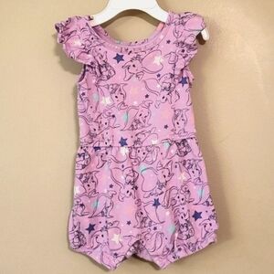 Disney lavender Dumbo short romper